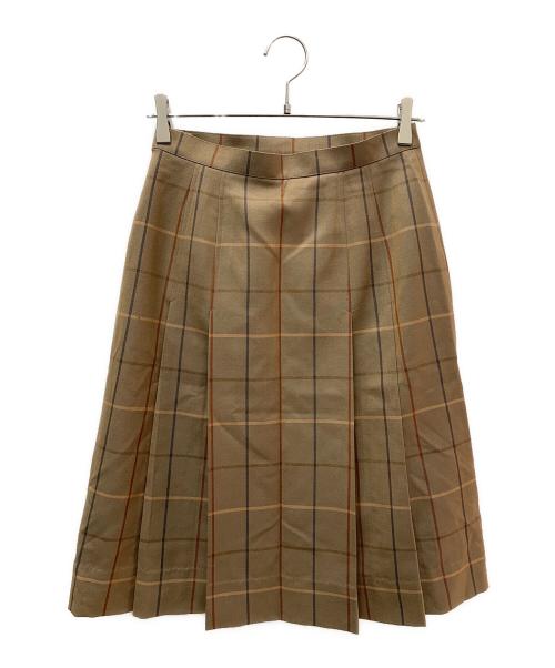 Burberry's（バーバリー）Burberry's (バーバリー) チェックスカート ベージュ サイズ:不明の古着・服飾アイテム