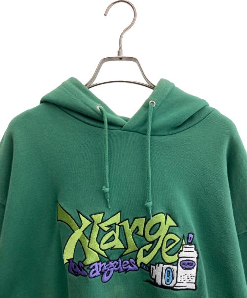 X-LARGE（エクストララージ）X-LARGE (エクストララージ) プルオーバーパーカー グリーン サイズ:Lの古着・服飾アイテム