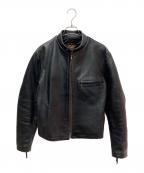 HARLEY-DAVIDSON×THE REAL McCOY'Sハーレーダビッドソン×ザ・リアルマッコイズ）の古着「シングルライダースジャケット」｜ブラック