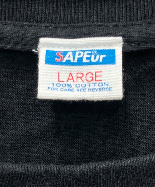 SAPEur（サプール）SAPEur (サプール) 半袖カットソー ブラック サイズ:Lの古着・服飾アイテム
