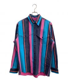 Wrangler（ラングラー）の古着「80’ｓウエスタンシャツ」｜ブルー×パープル×ネイビー