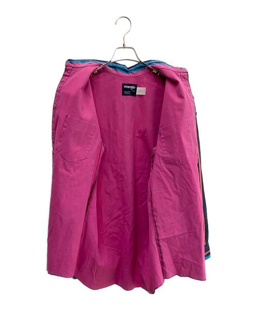 Wrangler（ラングラー）Wrangler (ラングラー) 80’ｓウエスタンシャツ ブルー×パープル×ネイビー サイズ:XLの古着・服飾アイテム