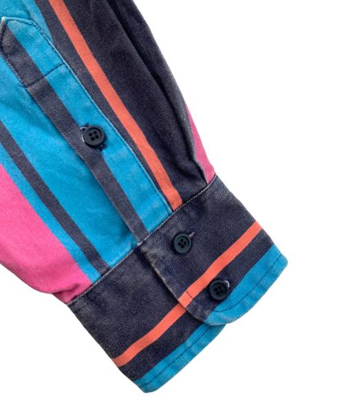 Wrangler（ラングラー）Wrangler (ラングラー) 80’ｓウエスタンシャツ ブルー×パープル×ネイビー サイズ:XLの古着・服飾アイテム