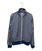 LACOSTEラコステ）の古着「LACOSTE(ラコステ)モノグラムジャカードトラックジャケットメンズ」｜ブルー