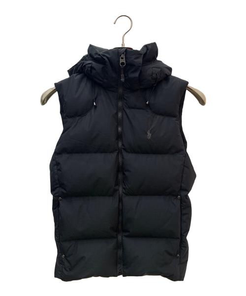 POLO RALPH LAUREN（ポロ・ラルフローレン）POLO RALPH LAUREN (ポロ・ラルフローレン) フーディダウンベスト ブラック サイズ:XSの古着・服飾アイテム