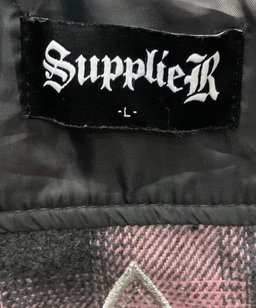 SUPPLIER（サプライヤー）SUPPLIER (サプライヤー) ネルシャツ ブラック×ピンク サイズ:Lの古着・服飾アイテム