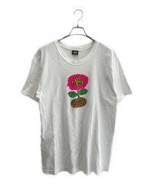 stussy（ステューシー）の古着「プリントTシャツ」｜ホワイト×ピンク