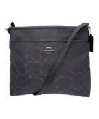 COACHコーチ）の古着「ショルダーバッグ/シグネチャー」｜ブラック
