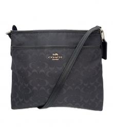 COACH（コーチ）の古着「ショルダーバッグ/シグネチャー」｜ブラック