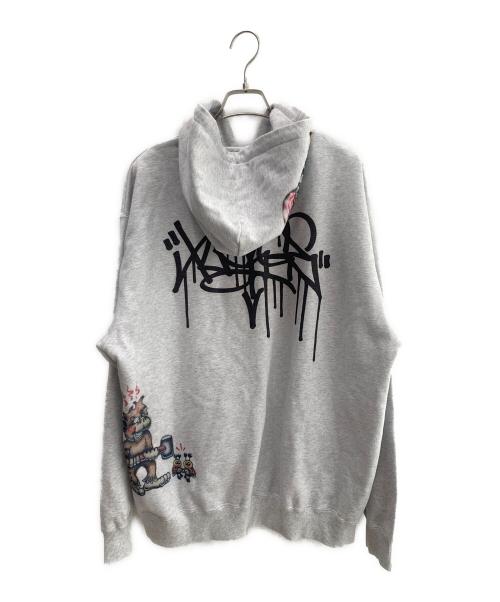 X-LARGE（エクストララージ）X-LARGE (エクストララージ) X-LARGE(エクストララージ)PAINTING ZIP-UPジップパーカー グレー サイズ:Lの古着・服飾アイテム