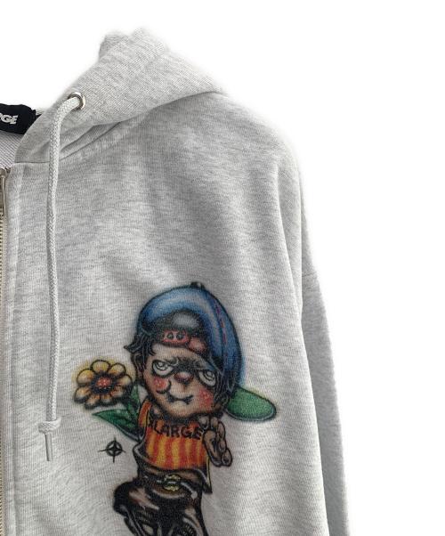 X-LARGE（エクストララージ）X-LARGE (エクストララージ) X-LARGE(エクストララージ)PAINTING ZIP-UPジップパーカー グレー サイズ:Lの古着・服飾アイテム