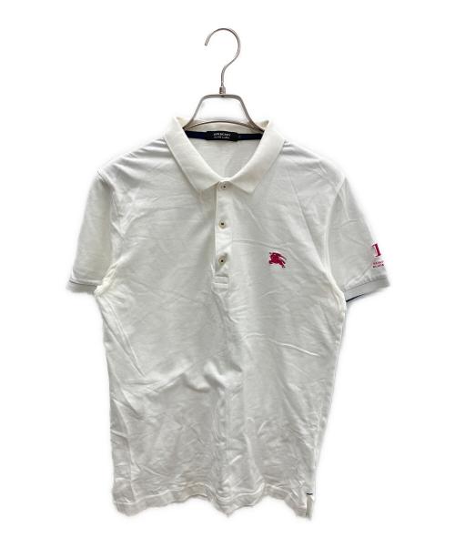 BURBERRY BLACK LABEL（バーバリーブラックレーベル）BURBERRY BLACK LABEL (バーバリーブラックレーベル) ポロシャツ ホワイト サイズ:2の古着・服飾アイテム