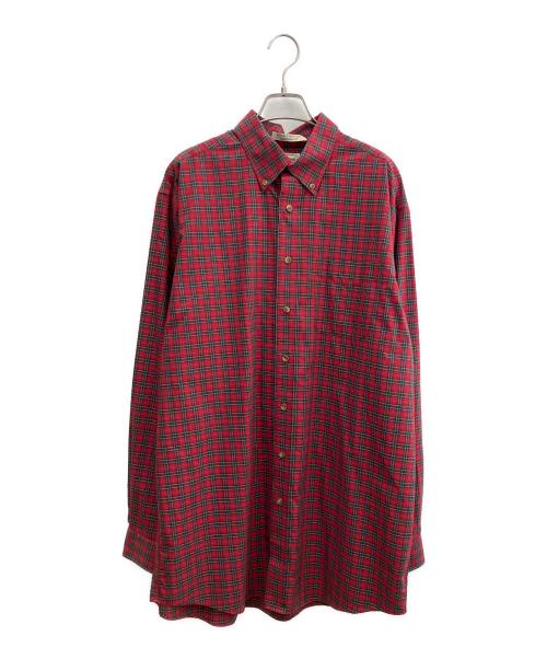L.L.Bean（エルエルビーン）L.L.Bean (エルエルビーン) 長袖シャツ レッド×グリーン サイズ:Lの古着・服飾アイテム