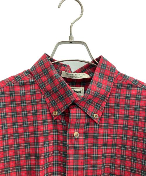 L.L.Bean（エルエルビーン）L.L.Bean (エルエルビーン) 長袖シャツ レッド×グリーン サイズ:Lの古着・服飾アイテム