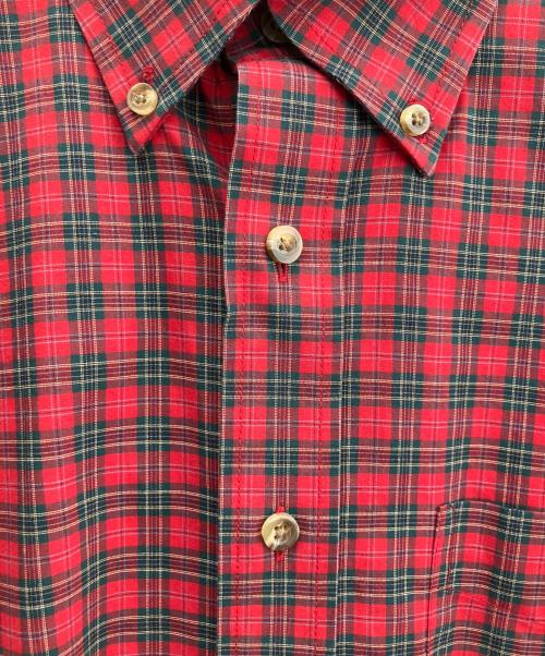 L.L.Bean（エルエルビーン）L.L.Bean (エルエルビーン) 長袖シャツ レッド×グリーン サイズ:Lの古着・服飾アイテム