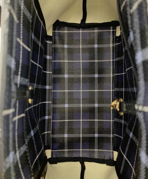 Kate Spade（ケイトスペード）Kate Spade (ケイトスペード) KATE SPADE(ケイトスペード) PXRU7133 042 HAWTHORNE LANE PLAID SMALL RYAN トートバッグ ネイビーの古着・服飾アイテム