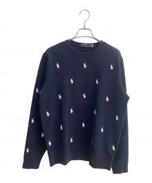 POLO RALPH LAUREN（ポロ・ラルフローレン）の古着「クルーネックスウェット」｜ネイビー