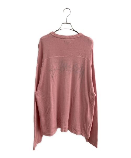 stussy（ステューシー）stussy (ステューシー) 薄手ニット ピンク サイズ:XLの古着・服飾アイテム