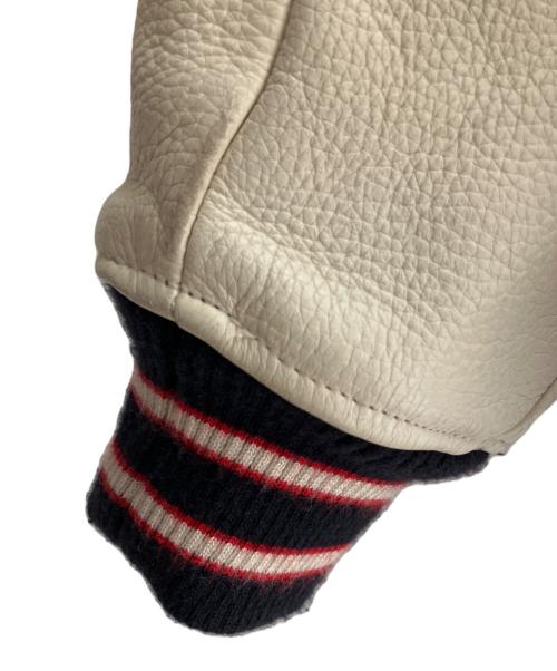 悟空本舗（ゴクウホンポ）悟空本舗 (ゴクウホンポ) スタジャン ホワイト×ネイビー サイズ:Lの古着・服飾アイテム