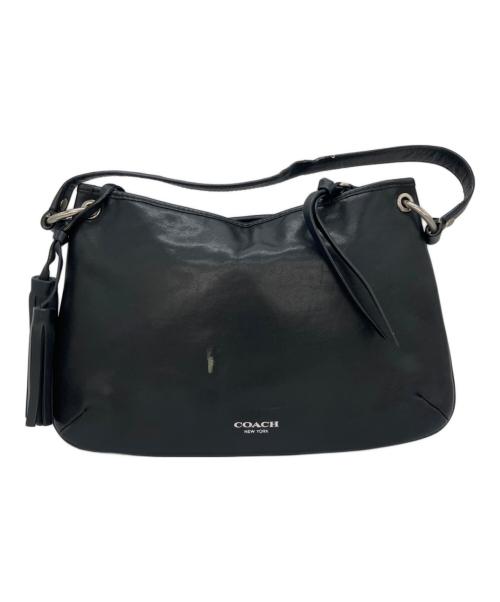 COACH（コーチ）COACH (コーチ) レザーショルダーバッグ ブラックの古着・服飾アイテム