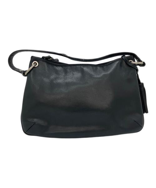 COACH（コーチ）COACH (コーチ) レザーショルダーバッグ ブラックの古着・服飾アイテム
