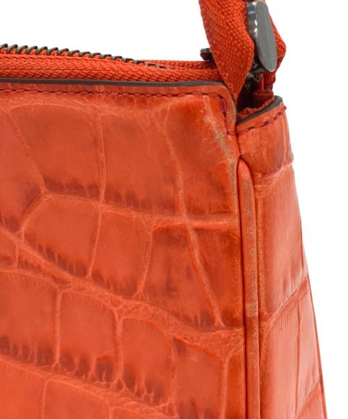 COACH（コーチ）COACH (コーチ) クロコ型チェーンハンドバッグ レッドの古着・服飾アイテム