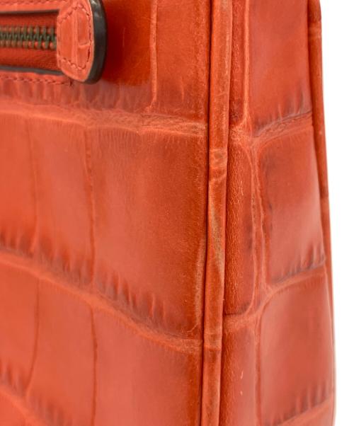 COACH（コーチ）COACH (コーチ) クロコ型チェーンハンドバッグ レッドの古着・服飾アイテム