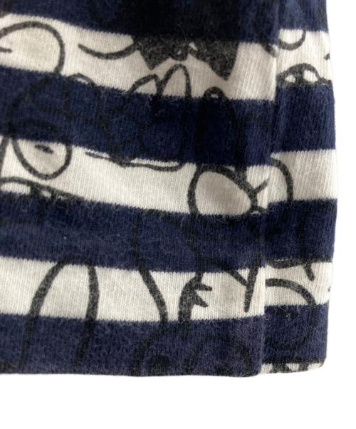 PLAY COMME des GARCONS（プレイコムデギャルソン）PLAY COMME des GARCONS (プレイコムデギャルソン) 半袖カットソー ネイビー×ホワイト サイズ:Ｍの古着・服飾アイテム