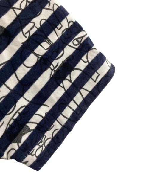 PLAY COMME des GARCONS（プレイコムデギャルソン）PLAY COMME des GARCONS (プレイコムデギャルソン) 半袖カットソー ネイビー×ホワイト サイズ:Ｍの古着・服飾アイテム