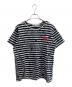 PLAY COMME des GARCONS（プレイコムデギャルソン）の古着「半袖カットソー」｜ネイビー×ホワイト