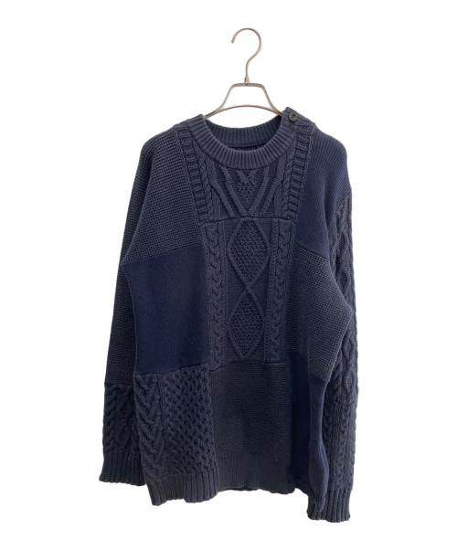 sacai（サカイ）sacai (サカイ) 厚手ニット ネイビー サイズ:SIZE3の古着・服飾アイテム
