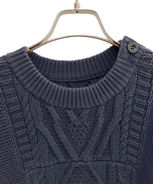 sacai（サカイ）sacai (サカイ) 厚手ニット ネイビー サイズ:SIZE3の古着・服飾アイテム