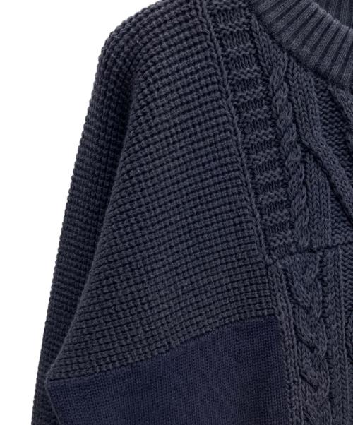 sacai（サカイ）sacai (サカイ) 厚手ニット ネイビー サイズ:SIZE3の古着・服飾アイテム