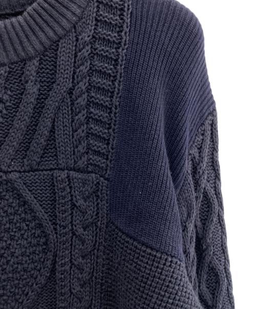 sacai（サカイ）sacai (サカイ) 厚手ニット ネイビー サイズ:SIZE3の古着・服飾アイテム