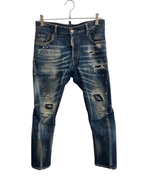DSQUARED2（ディースクエアード）DSQUARED2 (ディースクエアード) Tidy Biker Jean インディゴ サイズ:44の古着・服飾アイテム