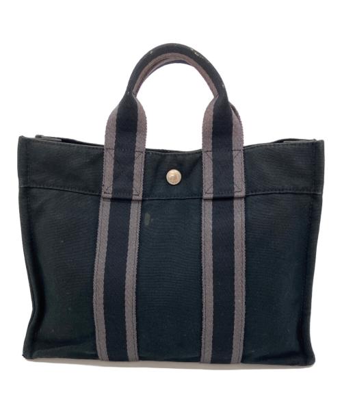 HERMES（エルメス）HERMES (エルメス) ハンドバッグ ブラック×グレーの古着・服飾アイテム