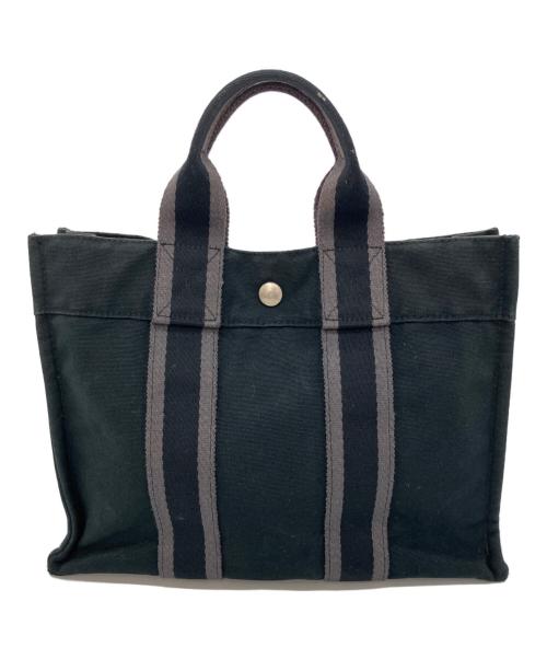 HERMES（エルメス）HERMES (エルメス) ハンドバッグ ブラック×グレーの古着・服飾アイテム