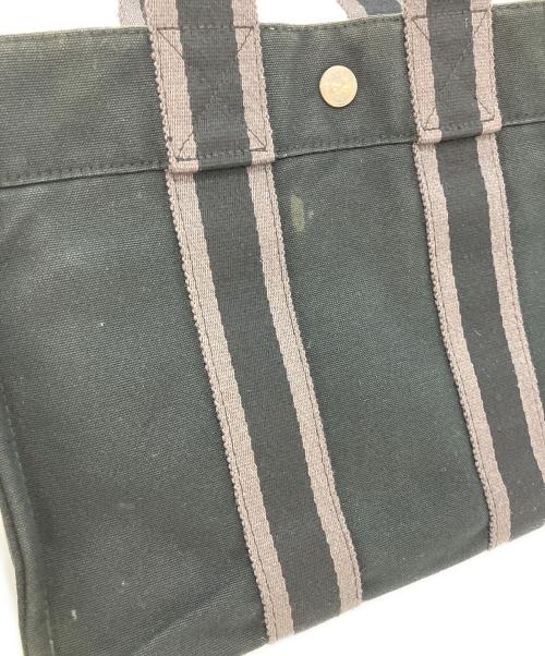 HERMES（エルメス）HERMES (エルメス) ハンドバッグ ブラック×グレーの古着・服飾アイテム