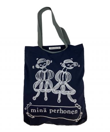 minä perhonen ドットバッグ ネイビー 中古・古着通販】mina perhonen (ミナ ペルホネン) トートバッグ
