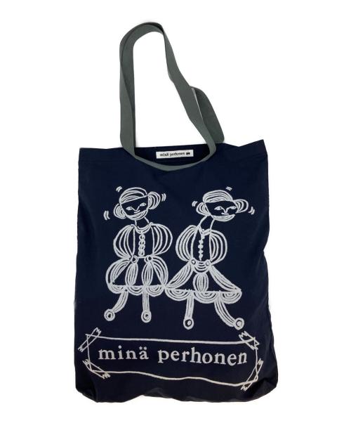 mina perhonen（ミナ ペルホネン）mina perhonen (ミナ ペルホネン) トートバッグ ネイビー 未使用品の古着・服飾アイテム