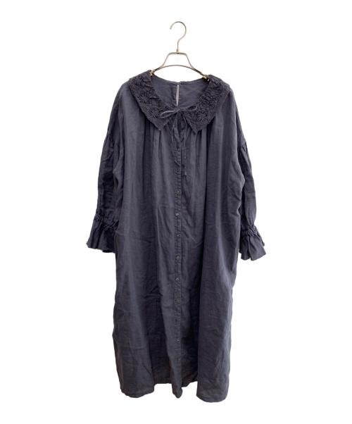 nest Robe（ネストローブ）nest Robe (ネストローブ) レースカラー2wayスモックワンピース グレー サイズ:FREEの古着・服飾アイテム