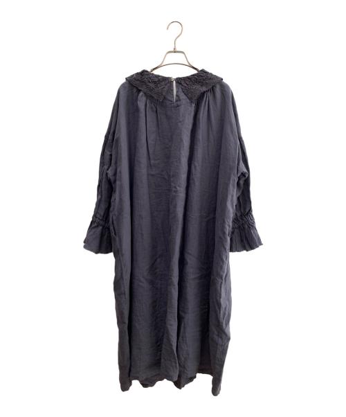 nest Robe（ネストローブ）nest Robe (ネストローブ) レースカラー2wayスモックワンピース グレー サイズ:FREEの古着・服飾アイテム