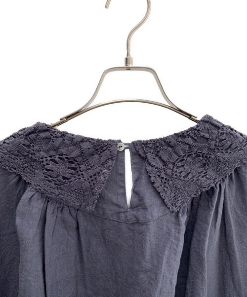 nest Robe（ネストローブ）nest Robe (ネストローブ) レースカラー2wayスモックワンピース グレー サイズ:FREEの古着・服飾アイテム
