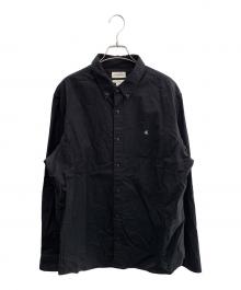 Calvin Klein（カルバンクライン）の古着「ロングスリーブソリッドオックスフォードクラシックシャツ」｜ブラック