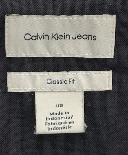 Calvin Klein（カルバンクライン）Calvin Klein (カルバンクライン) ロングスリーブソリッドオックスフォードクラシックシャツ ブラック サイズ:Lの古着・服飾アイテム
