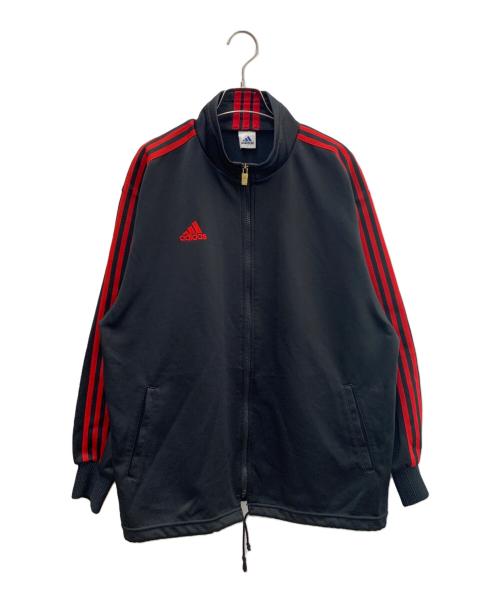 adidas（アディダス）adidas (アディダス) 90’sトラックジャケット ブラック×レッド サイズ:Lの古着・服飾アイテム
