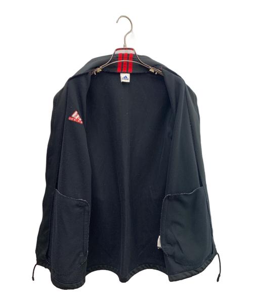 adidas（アディダス）adidas (アディダス) 90’sトラックジャケット ブラック×レッド サイズ:Lの古着・服飾アイテム