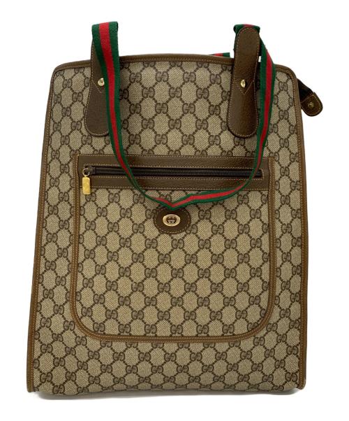 GUCCI（グッチ）GUCCI (グッチ) トートバッグ  シェリーライン ブラウンの古着・服飾アイテム