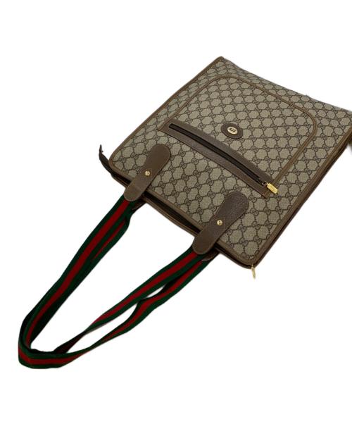 GUCCI（グッチ）GUCCI (グッチ) トートバッグ  シェリーライン ブラウンの古着・服飾アイテム