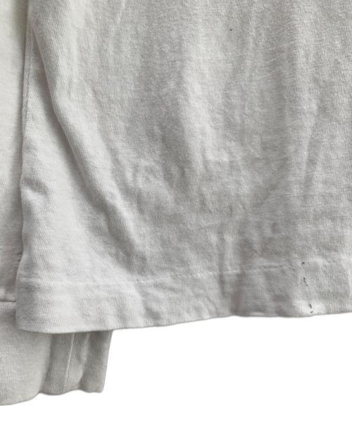 HUMAN MADE（ヒューマンメイド）HUMAN MADE (ヒューマンメイド) 長袖カットソー ホワイト×レッド サイズ:Ｍの古着・服飾アイテム